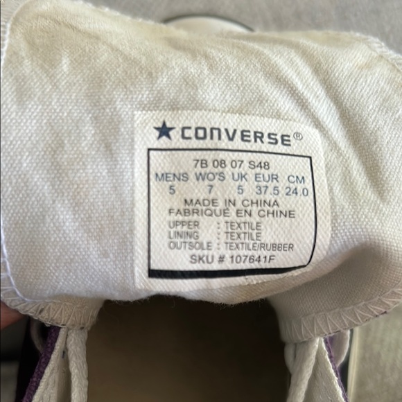 Converse Violet High-Top Sneakers - Picture 2 of 13